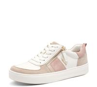 Tamaris COMFORT Damen Sneaker flach mit Reißverschluss Freizeit, Mehrfarbig (Beige/Rose), 38 EU