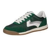 Sneaker TAMARIS, Damen, Gr. 37, grün, Textil, Leder, Lederimitat, unifarben mit Farbeinsätzen, sportlich, Schuhe, Freizeitschuh, Halbschuh, Schnürschuh, weich gepolsterter Schaftrand (13786827-37) grü