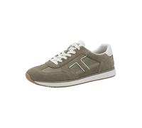 Sneaker TAMARIS, Herren, Gr. 46, oliv, Lederimitat, Textil, Veloursleder, unifarben mit Farbeinsatz, Schuhe Sneaker, Freizeitschuh, Schnürschuh mit Ortholite-Ausstattung, für Herren (98956122-46) oliv
