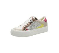 Plateausneaker TAMARIS, Damen, Gr. 37, leo kombiniert, Lederimitat, Textil, kontrastfarbene Details, Schuhe Plateausneaker, Freizeitschuh, Halbschuh, Schnürer mit Kontrastbesätzen und Glitzer (3312176