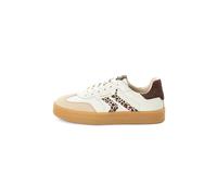 Tamaris Damenschuhe Sportliche Schnürer IVORY/LEOPARD IVORY/LEOPARD - Gr. - 40
