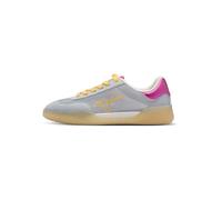 Sneaker TAMARIS, Damen, Gr. 40, hellblau kombiniert, Lederimitat, Textil, Ziegenveloursleder, kontrastfarbene Details, Schuhe Sneaker, Freizeitschuh, Halbschuh, Schnürschuh mit transparenter Laufsohle