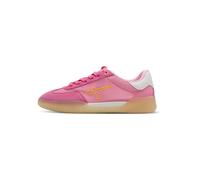 Sneaker TAMARIS, Damen, Gr. 37, pink, Lederimitat, Textil, Ziegenveloursleder, unifarben mit Farbeinsatz, Schuhe Sneaker, Freizeitschuh, Halbschuh, Schnürschuh mit transparenter Laufsohle (72119102-37