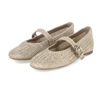 Tamaris Spangenballerinas - Gr. 36 - Gold - Textil & Synthetik