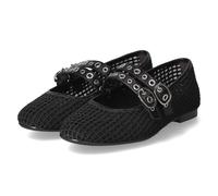 Tamaris Spangenballerinas - Gr. 37 - Schwarz - Textil & Synthetik