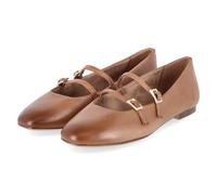 Tamaris Spangenballerinas - Gr. 41 - Braun - Glattleder