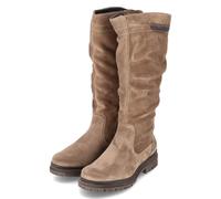 Tamaris Stiefel Damen Langschaft Veloursleder Braun Gr. 37 Blockabsatz gebraucht