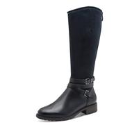 Stiefel TAMARIS, Damen, Gr. 38, Normalschaft, navy, Leder, Lederimitat, Textil, Veloursleder, unifarben, Schuhe, Blockabsatz, Langschaftstiefel mit Touch it-Ausstattung (33651526-38) navy