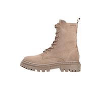 Schnürboots TAMARIS, Damen, Gr. 42, braun (taupe), Veloursleder, Veloursleder, unifarben, Basic, Schuhe Schnürboots, Blockabsatz, Schnürstiefelette mit praktischem Innenreißverschluss (40253258-42) ta