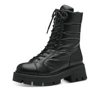 Tamaris Damen-Stiefel 1-26232-41/007 Leder Chelsea Blockabsatz bequem Schwarz Größe 36