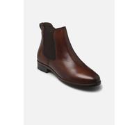 Chelseaboots TAMARIS, Damen, Gr. 36, braun, Leder, klassisch, Schuhe, Blockabsatz, Basic, Stiefelette mit Antik Finish (33322269-36) braun