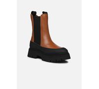 Tamaris Stiefelette Leder/Textil Braun/Schwarz