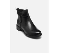 Stiefelette TAMARIS, Damen, Gr. 36, schwarz, Leder, Textil, Schuhe Stiefelette, Blockabsatz, RV-Boots mit wattierter Schaftrand-Polsterung (12979529-36) schwarz
