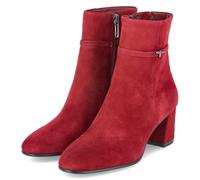 Stiefelette TAMARIS, Damen, Gr. 40, rot, Ziegenveloursleder, unifarben, Schuhe, Blockabsatz, Businessschuh, Abendschuh mit Touch it-Ausstattung (17358830-40) rot