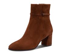 Stiefelette TAMARIS, Damen, Gr. 36, braun (muscat), Ziegenveloursleder, unifarben, elegant, Schuhe, Blockabsatz, Businessschuh, Abendschuh mit Touch it-Ausstattung (39197248-36) muscat