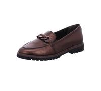 Tamaris Damen Klassische Ballerinas, Frauen Flats,TOUCHit-Fußbett,Slip-ons,klassisch elegant,Ballerinen,Pumps,Halbschuhe,Slipper,Mocca Metall.,37 EU