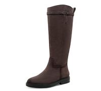Tamaris Stiefel aus Rindvelours mit Reißverschluss in Mittelbraun, Größe 38