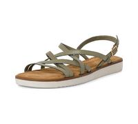 Tamaris Damen Sandalen Leder Sommer; SAGE/grün; 41 EU