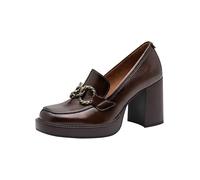 Damen-Slipper BROWN PATENT - Gr. - 40