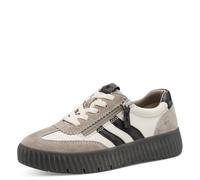 Tamaris Damen Sneaker Wide Fit mit Reißverschluss flach Grau Größe 37
