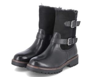 Tamaris Winterstiefeletten - Gr. 37 - Schwarz - Synthetik, Leder & Textil
