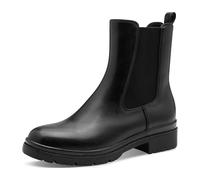 Chelseaboots TAMARIS, Damen, Gr. 38, schwarz, Elastischer Einsatz, Lederimitat, unifarben, Schuhe, Blockabsatz, Basic, Stiefelette in veganer Verarbeitung (20639138-38) schwarz