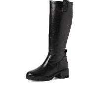 Damen-Stiefel BLACK LEATHER - Gr. - 37