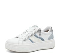 Tamaris COMFORT Damen Plateau Sneaker mit Reißverschluss Low Top, Mehrfarbig (Denim Comb), 41 EU