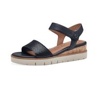 Tamaris Damen-Sandalette NAVY COMB – mit leichtem Absatz, Blau, Größe 38