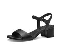 Tamaris Damen Sandaletten, Frauen Sandalen,offene Schuhe,Strandschuhe,Riemchensandalen,elegant,Leichter Absatz,Sommerschuhe,Black,38 EU