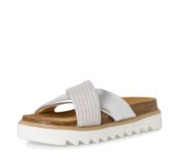 Tamaris Damen Footbed Styles Leder; SILVER COMBINED/metallic; 40 EU