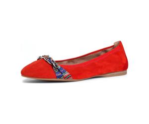 Tamaris Woms Ballerina 1-1-22104-24/572 FLAME FS 2020 für Damen, rot, Größe 38 EU