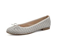 Ballerina TAMARIS, Damen, Gr. 38 (5), weiß, Glattleder, unifarben, Schuhe Ballerina, Blockabsatz, Schlupfschuh, Businesschuh mit Touch It-Ausstattung (33928407-38) weiß