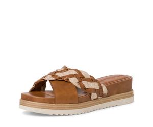 Tamaris Woms Slides COGNAC/WOVEN für Damen, braun, Größe 36 EU