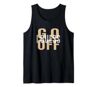 Tan Go Off I Guess Tan Color Graphic Tank Top
