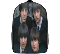 TANACC The Beatles Rucksack für Jungen und Mädchen, Kinder, Schulrucksack, Doppelreißverschluss, Rockband-Tasche,