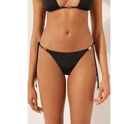 Tanga-bikinihose Mit Schmalen Bändchen Minimal Fit Schwarz S/M