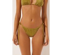 Tanga-bikinihose Shiny Satin Gelb S/M