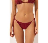 Tanga-bikinihose Shiny Satin Rot S/M