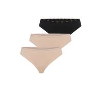 Tanga BOSS "3P MICRO THONG", Damen, Gr. M, beige (open miscellaneous 998), Webqualität, Obermaterial: 80% Polyamid, 20% Elasthan, körpernah, Unterhosen Tanga (38819968-M) open miscellaneous 998