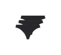 Tanga BOSS "3P MICRO THONG", Damen, Gr. XL, schwarz 001, Webqualität, Obermaterial: 80% Polyamid, 20% Elasthan, körpernah, Unterhosen Tanga (79102113-XL) schwarz 001