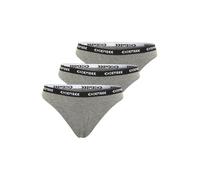 Tanga CHIEMSEE, Damen, Gr. XL (46/48), medium grau, medium grau, 71% Baumwolle, 24% Viskose, 5% Elasthan, meliert, eng, Unterhosen Tanga, - in vorteilhaftem 3er Pack (58170060-XL) medium grau, medium 