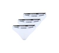 Tanga CHIEMSEE, Damen, Gr. XS (32), weiß, weiß, 95% Baumwolle, 5% Elasthan, unifarben, eng, Unterhosen Tanga, - in vorteilhaftem 3er Pack (11398065-XS) weiß, weiß
