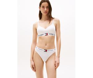 Tanga "CLASSIC THONG", Damen, Gr. M (38), weiß, Jersey, Obermaterial: 90% Baumwolle, 10% Elasthan, TOMMY HILFIGER UNDERWEAR, unifarben, körpernah, Unterhosen Tanga, mit Logobund, Stretch-Baumwolle (10