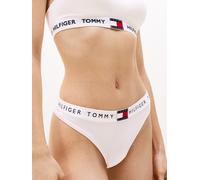 Tanga "CLASSIC THONG", Damen, Gr. S (36), weiß, Jersey, Obermaterial: 90% Baumwolle, 10% Elasthan, TOMMY HILFIGER UNDERWEAR, unifarben, körpernah, Unterhosen Tanga, mit Logobund (10167151-S) weiß