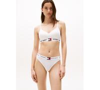 Tanga "CLASSIC THONG", Damen, Gr. XS (34), weiß, Jersey, Obermaterial: 90% Baumwolle, 10% Elasthan, TOMMY HILFIGER UNDERWEAR, unifarben, körpernah, Unterhosen Tanga, mit Logobund, Stretch-Baumwolle (1