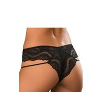 Tanga, Damen, Gr. 44/46, schwarz, Spitze, Obermaterial: 90% Polyamid, 10% Elasthan, PETITE FLEUR GOLD BY LASCANA, Unterhosen Tanga, mit eleganter Spitze (39062638-44) schwarz