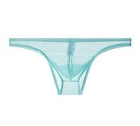 Tanga Herren Dessous Erotisch Sexy Unterwäsche für Mann Mens Ice Silk Transparent Triangle Pants Thin Low Waist Mesh Sommer Sexy Atmungsaktive Unterwäsche Clubwear Herren Sexy Unterhosen Männer Sexy
