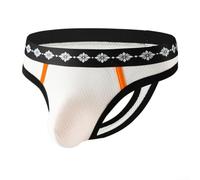 Tanga Herren G-String Slip mit Netz Einsatz - Bequeme Männer Unterwäsche Tiefer Bund Für Fitness Studio XXL(White M)