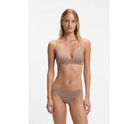 Tanga HUGO UNDERWEAR "SHADOW", Damen, Gr. XL, beige (medium braun 218), Webqualität, Obermaterial: 83% Polyamid, 17% Elasthan, körpernah, Unterhosen Tanga (61876135-XL) medium braun 218